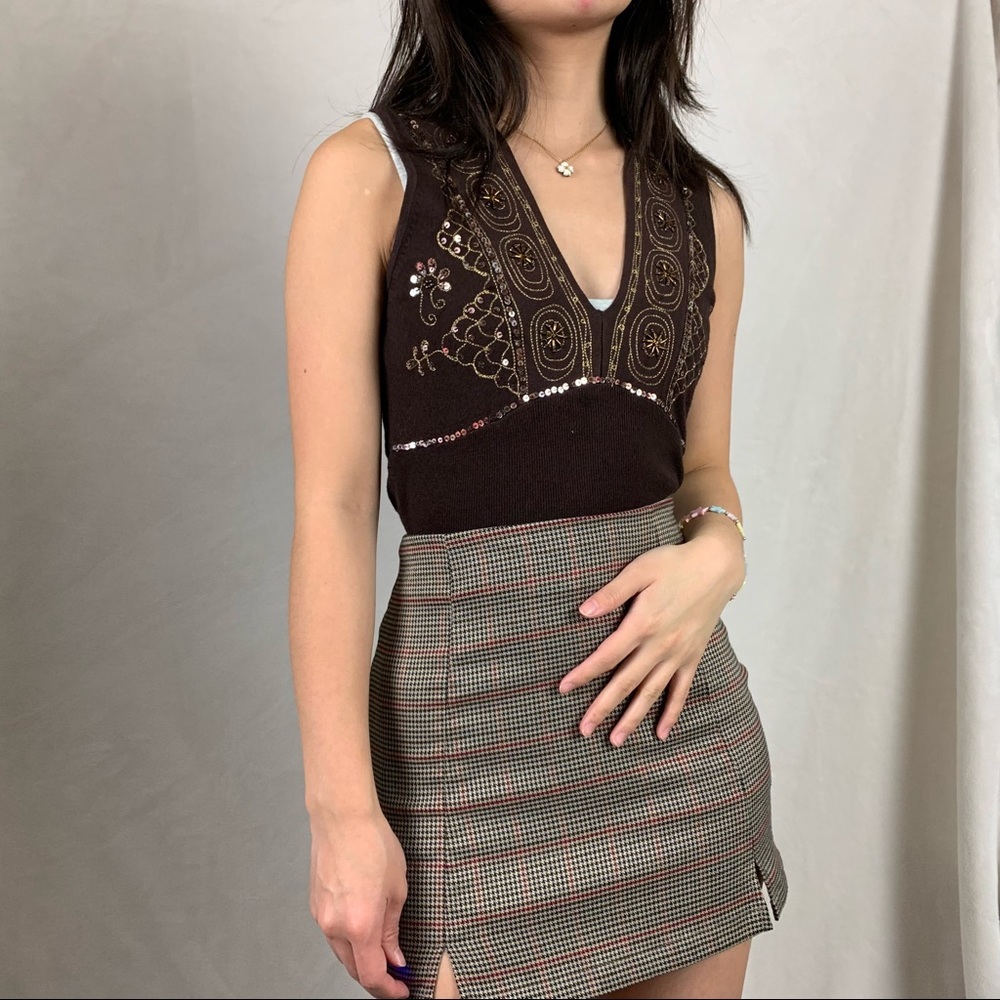 large brown knit tank - Picture 3 of 8